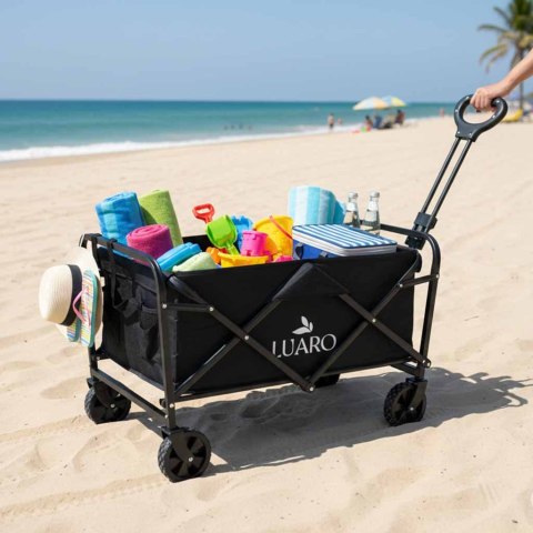 Wózek transportowy LUARO na zakupy plażowy składany 100l