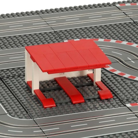 Tor wyścigowy samochodowy elektryczny policyjny 2 auta autka kontrolery zakręty klocki konstrukcyjne GD-03