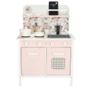 Kuchnia dla dzieci drewniana MDF LULILO FLORA akcesoria różowa 82cm