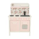 Kuchnia dla dzieci drewniana MDF LULILO FLORA akcesoria różowa 82cm