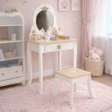 Toaletka drewniana dla dziewczynki LULILO Bella lustro taboret akcesoria