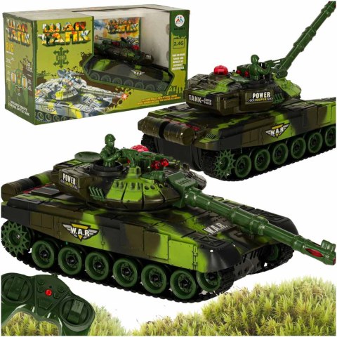 Czołg zdalnie sterowany na pilota RC War Tank 9993 2.4 GHz kamuflaż leśny