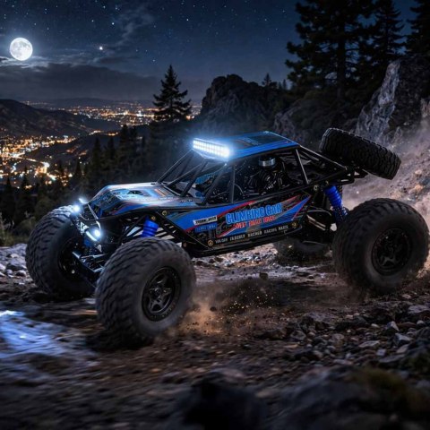 Samochód zdalnie sterowany na pilota RC Crawler Climbing Car 1:10 4WD 48cm niebieski