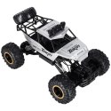Samochód zdalnie sterowany na pilota RC Rock Crawler 1:12 4WD METAL srebrny