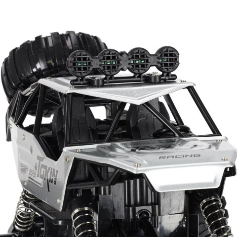 Samochód zdalnie sterowany na pilota RC Rock Crawler 1:12 4WD METAL srebrny