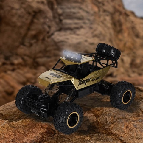 Samochód zdalnie sterowany na pilota RC Rock Crawler 1:12 4WD METAL złoty