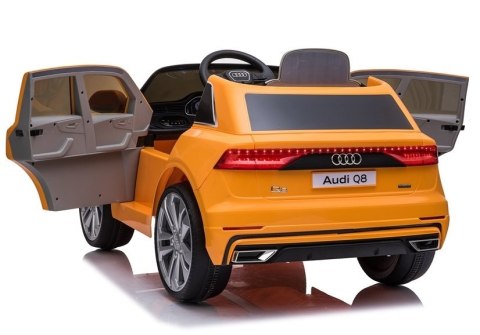 Auto na Akumulator Audi Q8 JJ2066 Pilot Światło LED MP3 Żółty Lakier