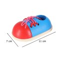 Buty drewniane do nauki sznurowania wiązania sznurowadeł 2 sztuki