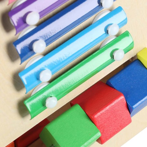 Pchacz dla dziecka chodzik drewniany kostka edukacyjna 6w1