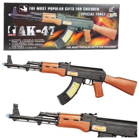 Karabin Zabawkowy AK-47 Dla Dzieci Światła Dźwięki 68,5 cm