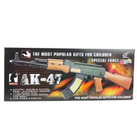 Karabin Zabawkowy AK-47 Dla Dzieci Światła Dźwięki 68,5 cm
