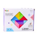 Klocki Magnetyczne Tangram Kolorowa Układanka Naklejki 9 el.