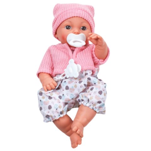 Lalka Bobas Niemowlę Czapka Sweterek Smoczek Dźwięki