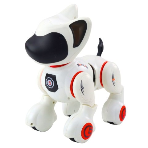 Piesek Interaktywny Robot Pies Pilot Światło Dźwięk Biały Pomarańczowy