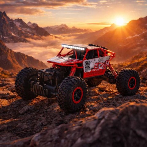Samochód zdalnie sterowany na pilota RC Rock Crawler HB 2,4GHz 1:18 czerwony